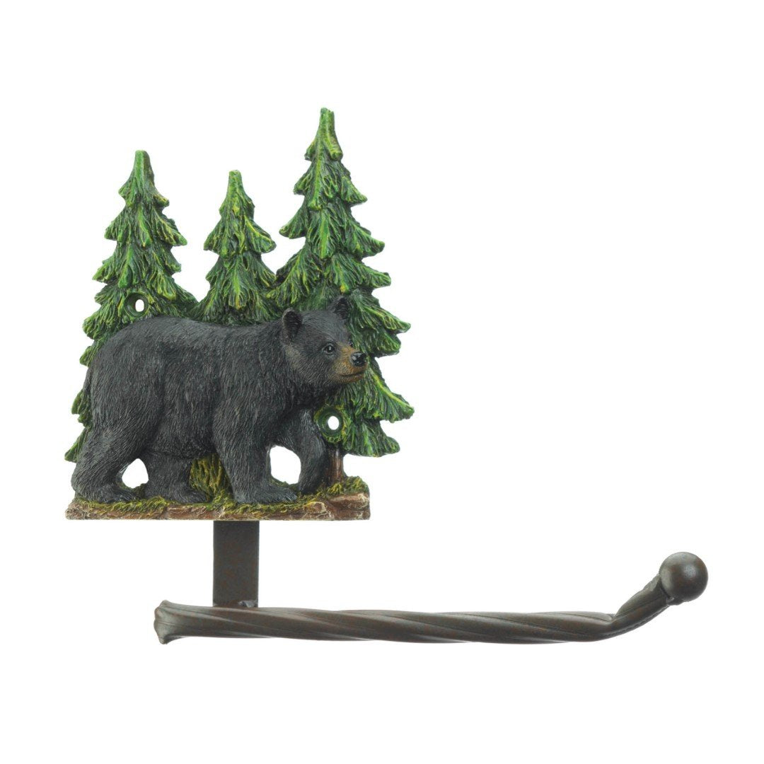 Black Bear Toilet Paper Holder 