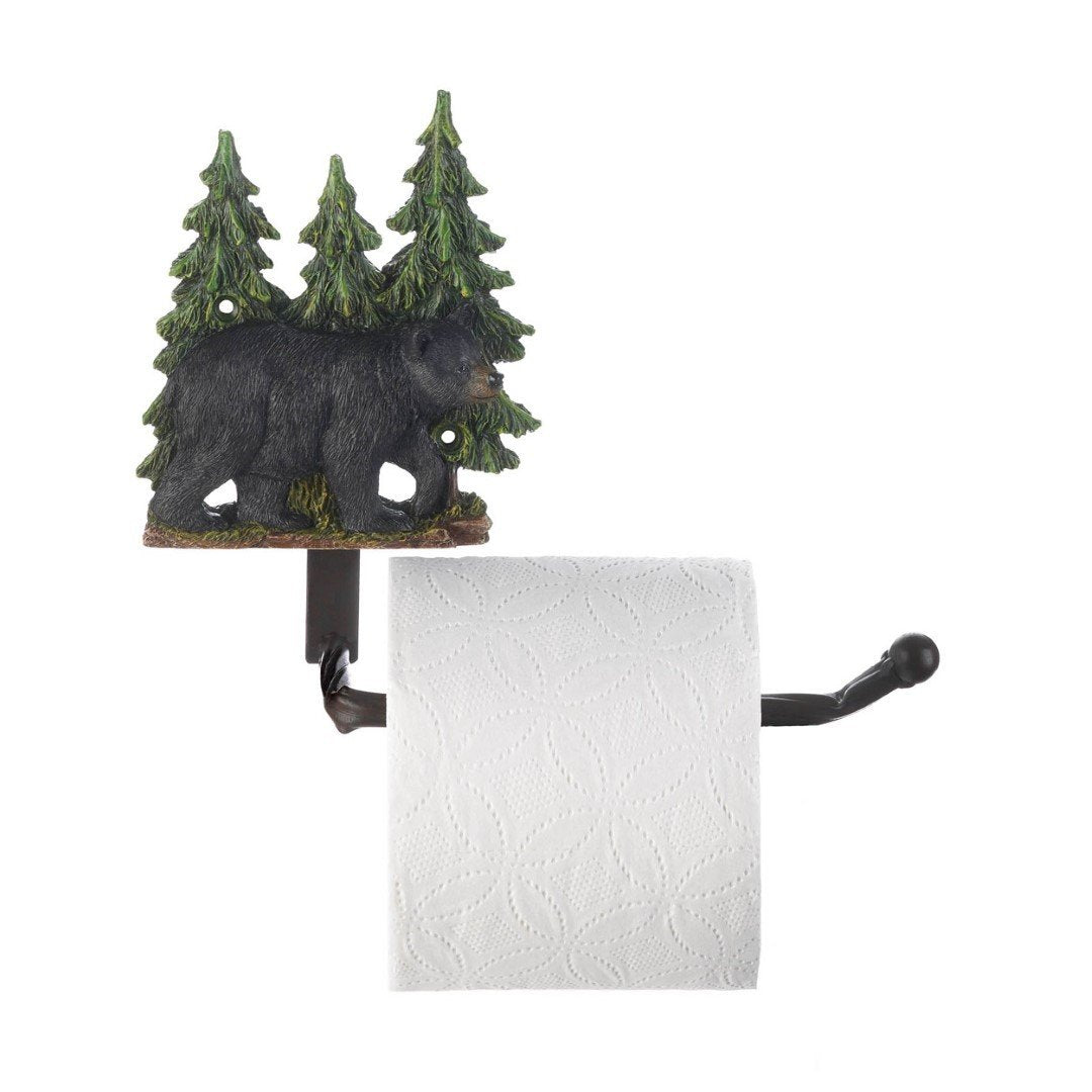 Black Bear Toilet Paper Holder 