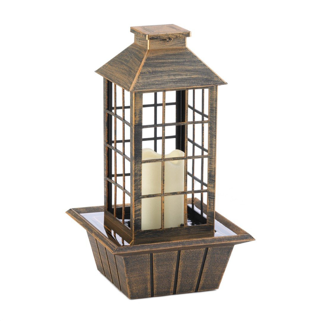 Bronzed Lantern Tabletop Fountain (Incl. Pump) 