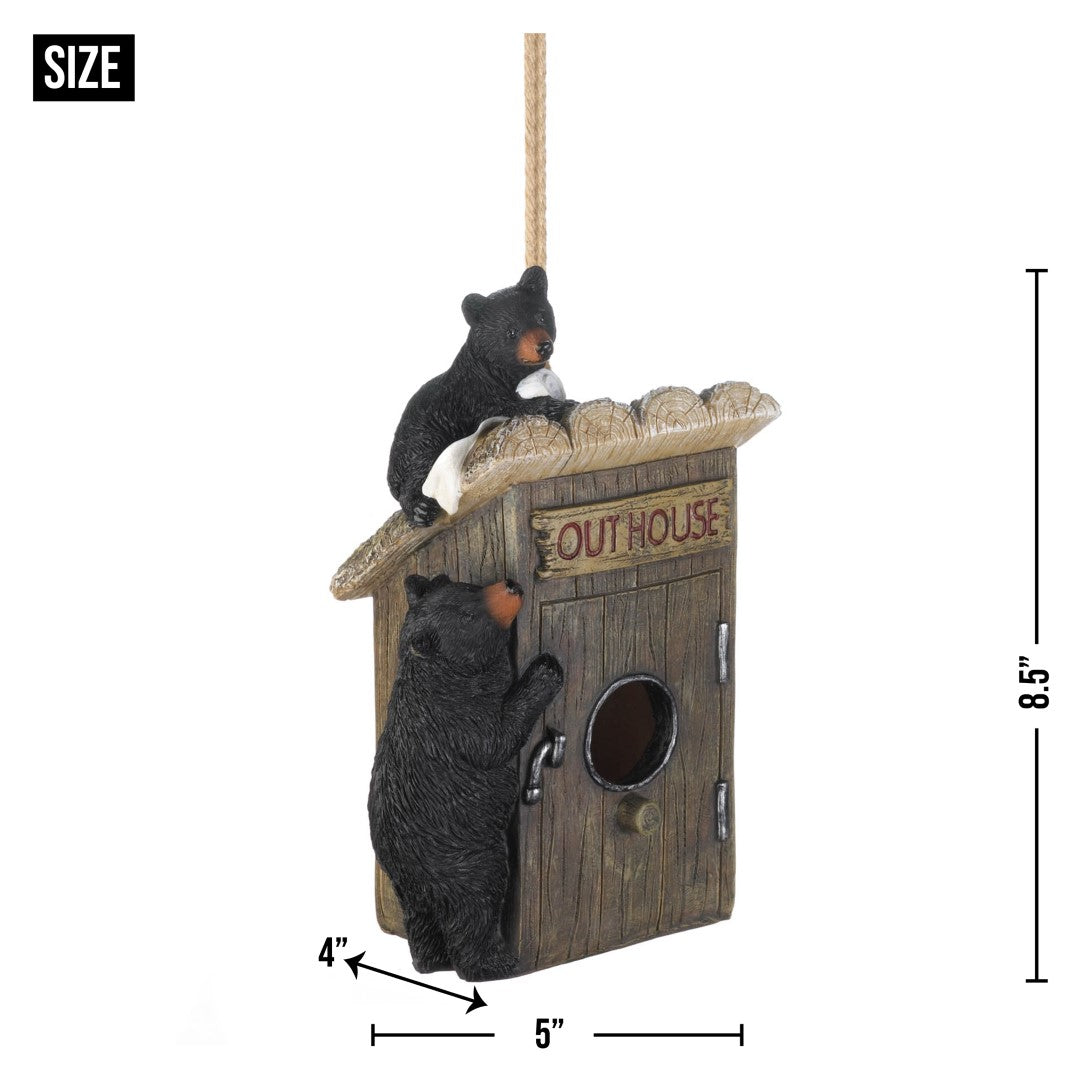 Black Bear Outhouse Birdhouse 