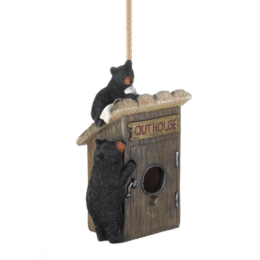 Black Bear Outhouse Birdhouse 