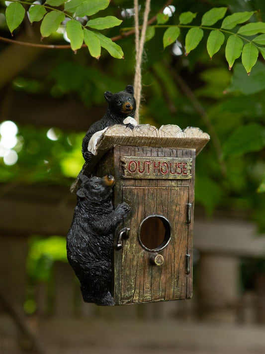 Black Bear Outhouse Birdhouse 