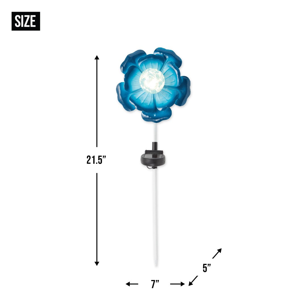 Blue Flower Solar Stake 