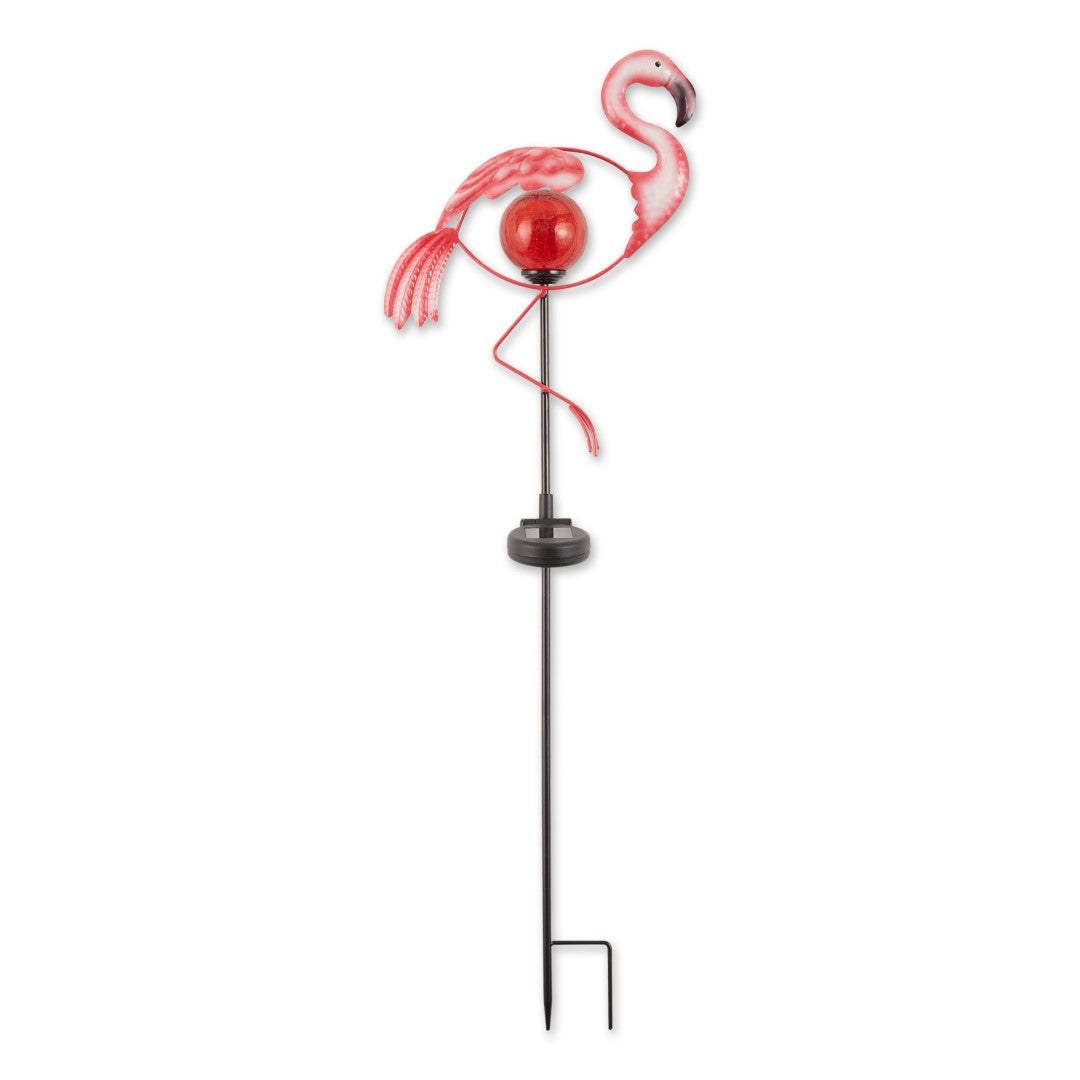 Garden Flamingo Solar Stake 