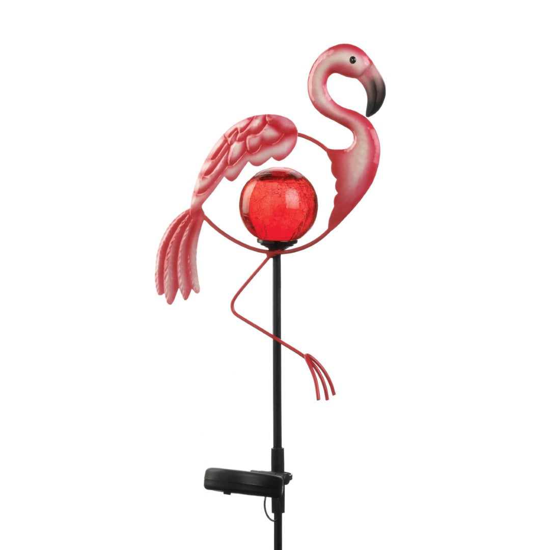 Garden Flamingo Solar Stake 