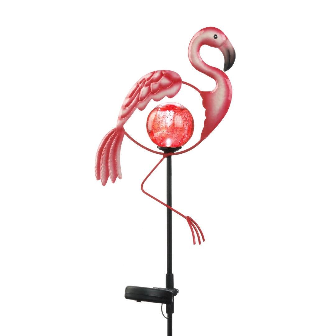 Garden Flamingo Solar Stake 