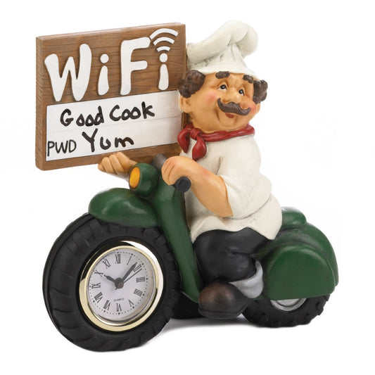 Chef W/Wifi Sign And Clock 