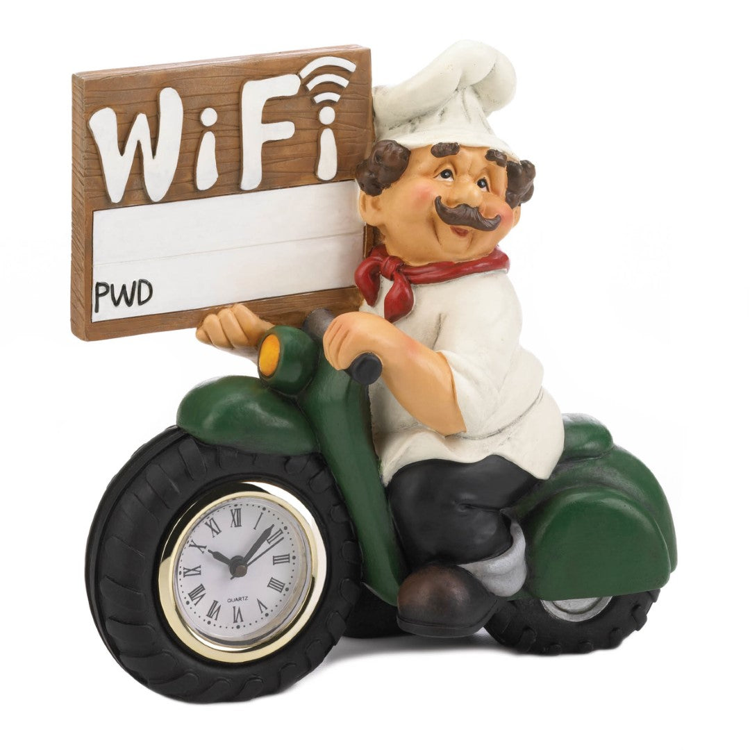 Chef W/Wifi Sign And Clock 
