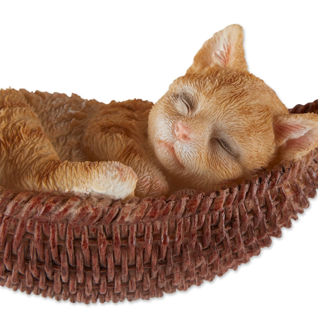 Napping Cat On Hammock Figurine 