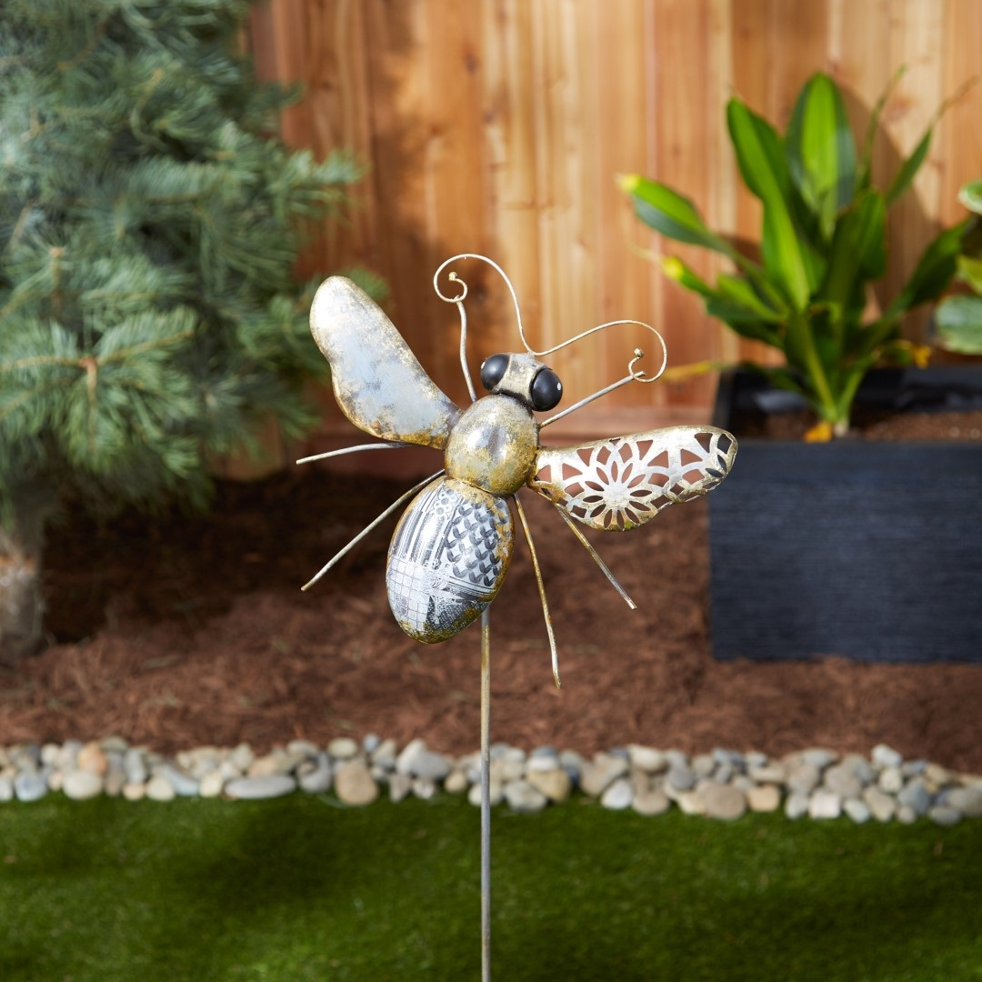 Large Bee Small Garden Stake