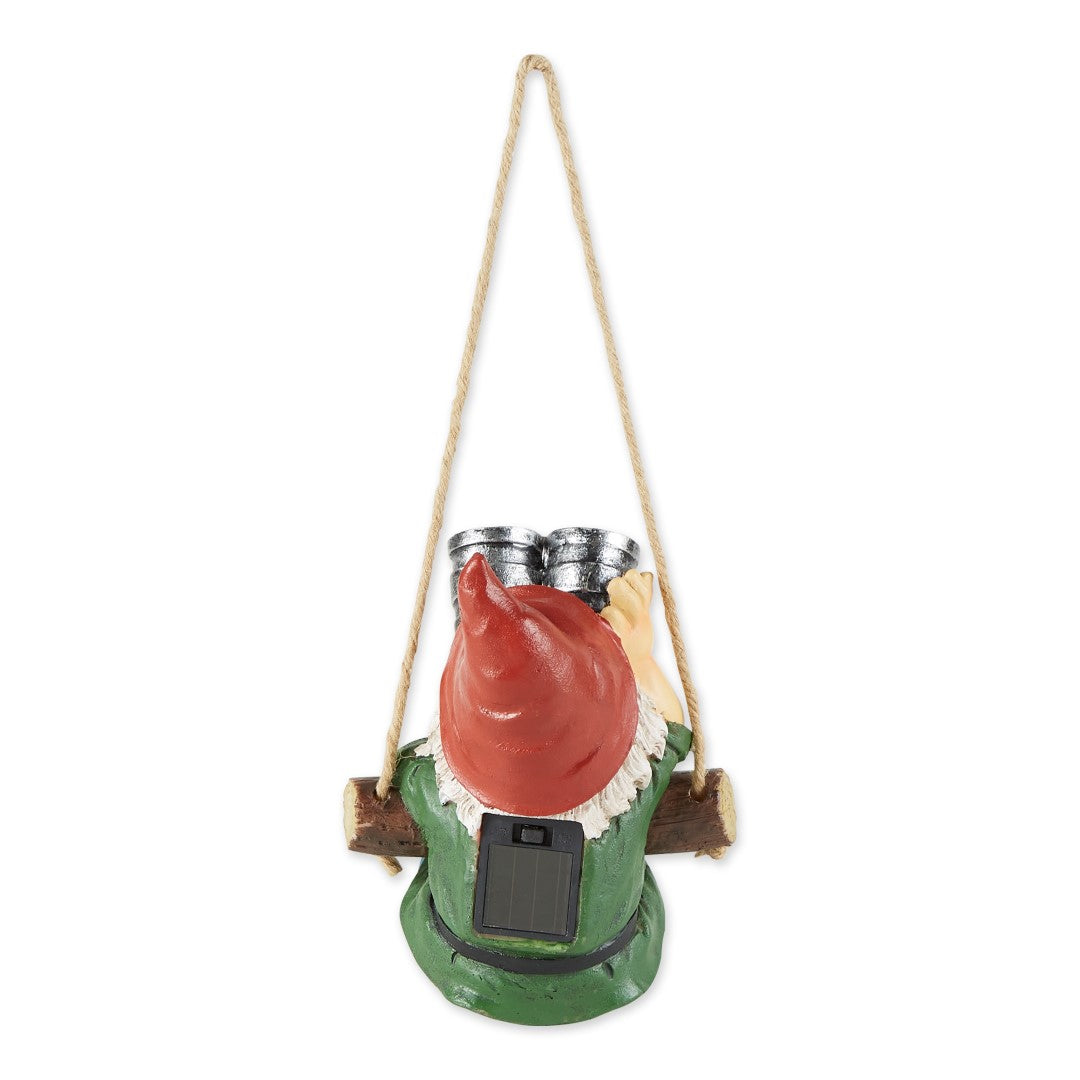 Hanging Binoculars Solar Gnome Figurine 