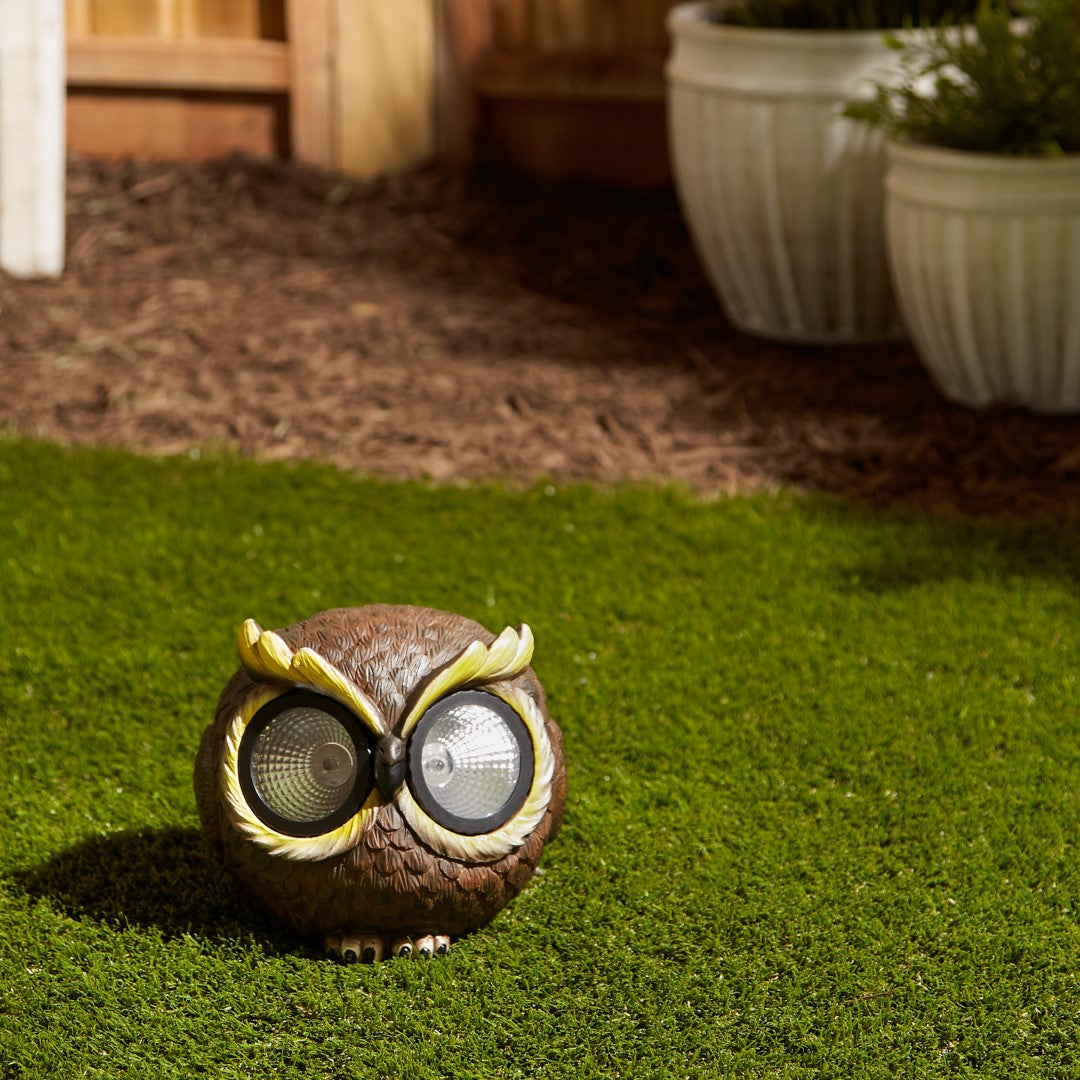 Large Solar Owl Figurine 