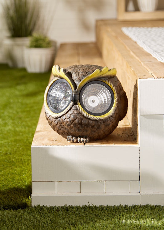 Large Solar Owl Figurine 