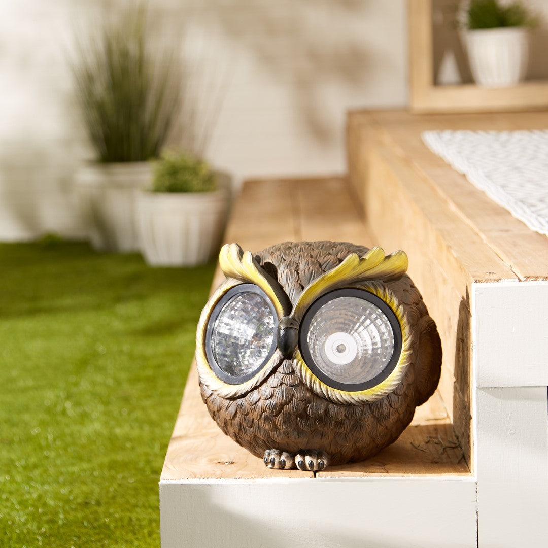 Large Solar Owl Figurine 