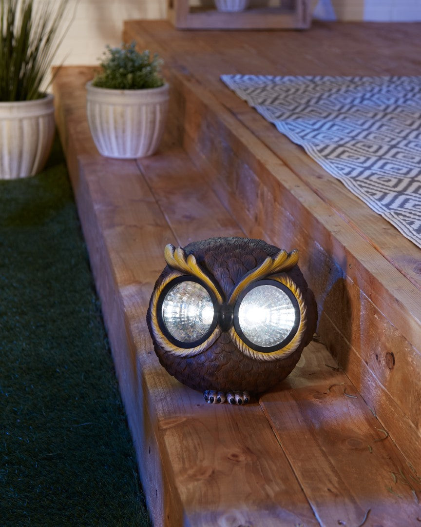 Large Solar Owl Figurine 