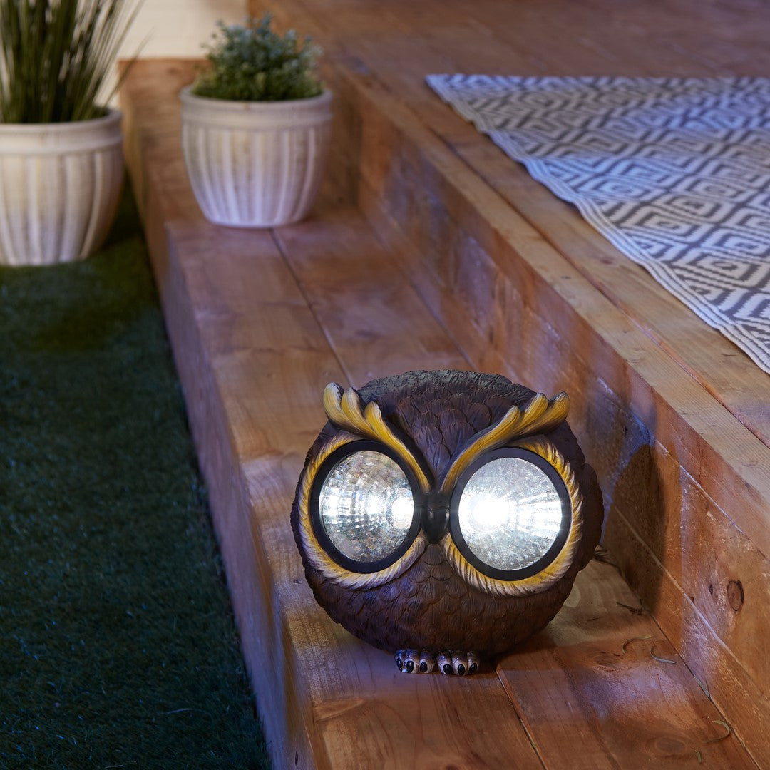 Large Solar Owl Figurine 