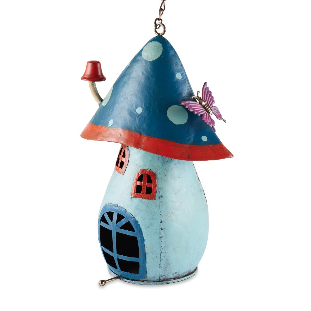 Blue Mushroom Birdhouse 