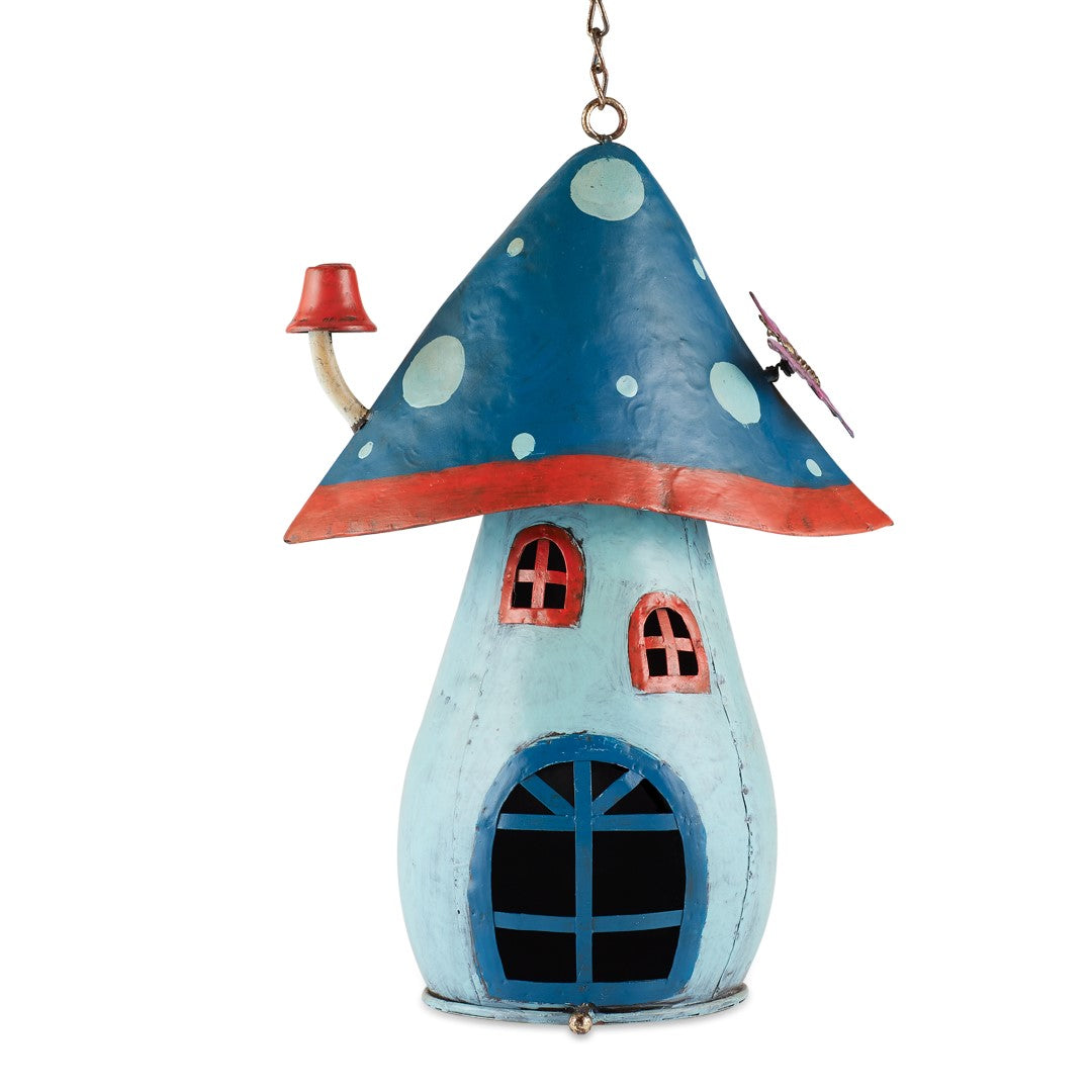 Blue Mushroom Birdhouse 