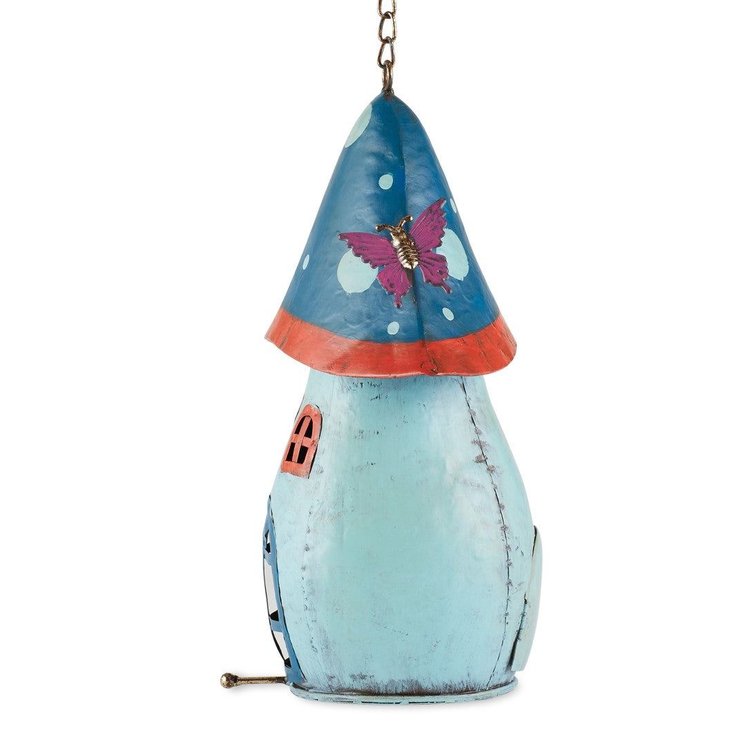 Blue Mushroom Birdhouse 