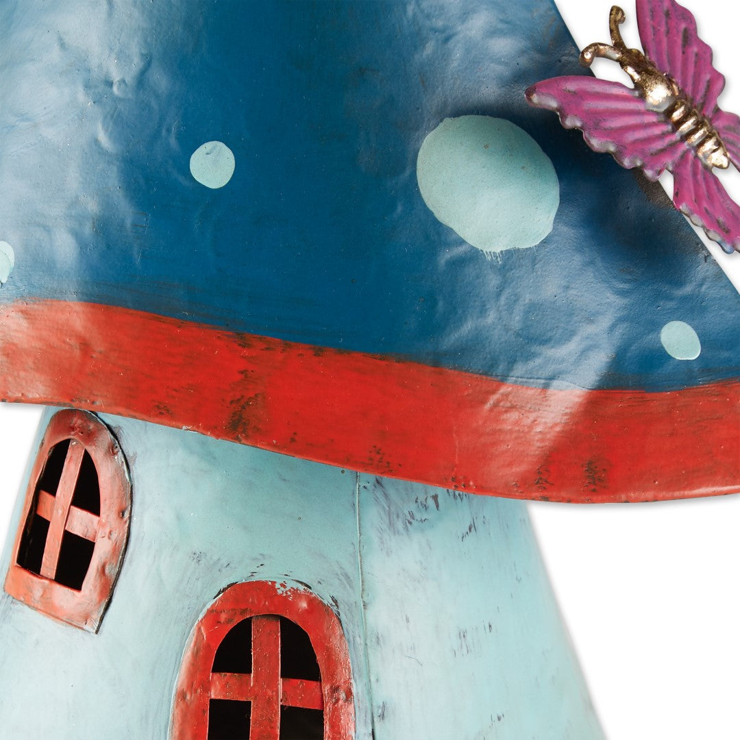 Blue Mushroom Birdhouse 