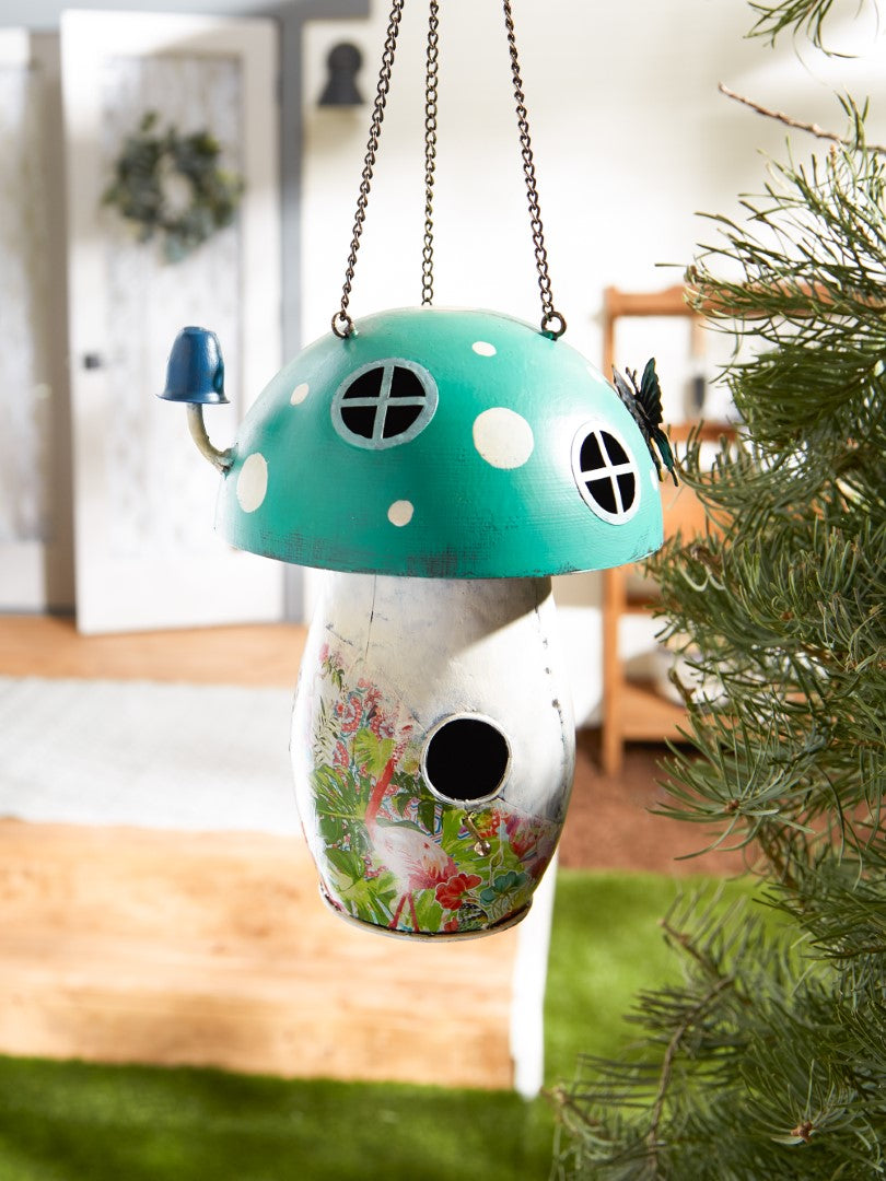 Green Mushroom Birdhouse 