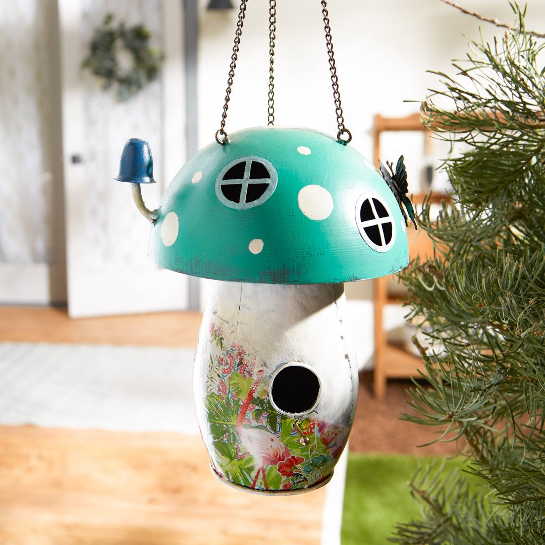 Green Mushroom Birdhouse 