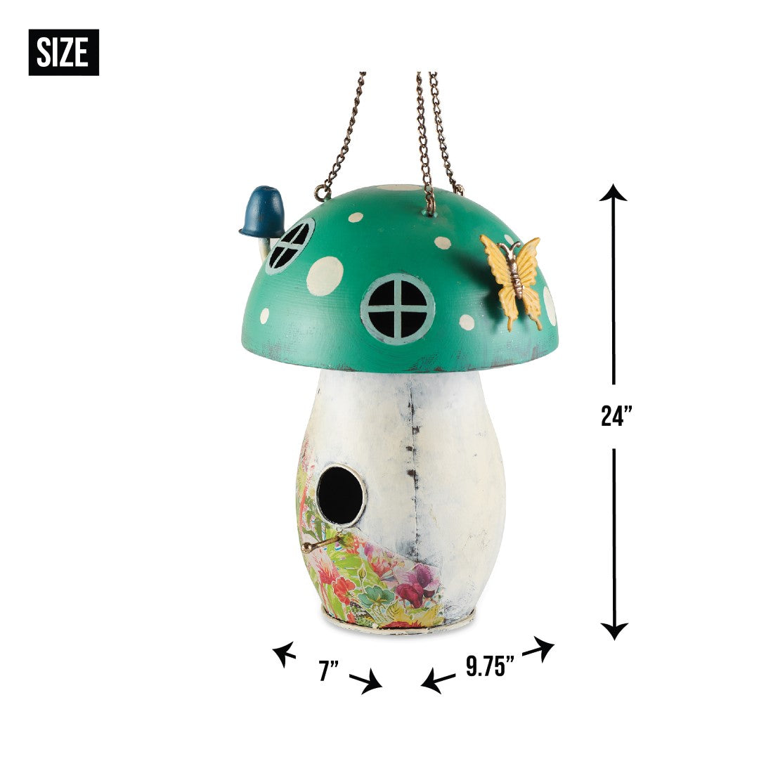 Green Mushroom Birdhouse 