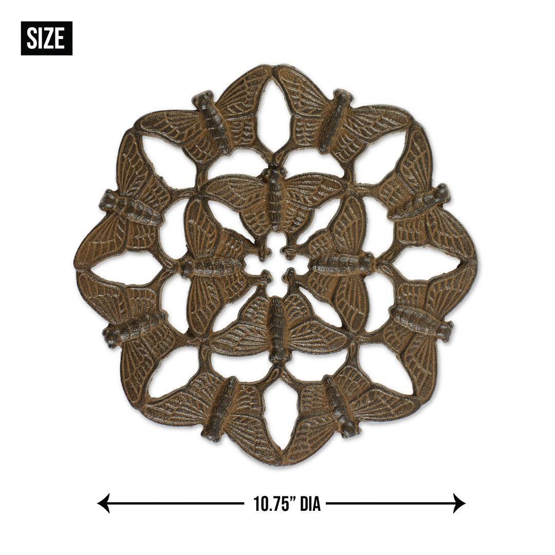 Butterfly Design Cast Iron Stepping Stone 