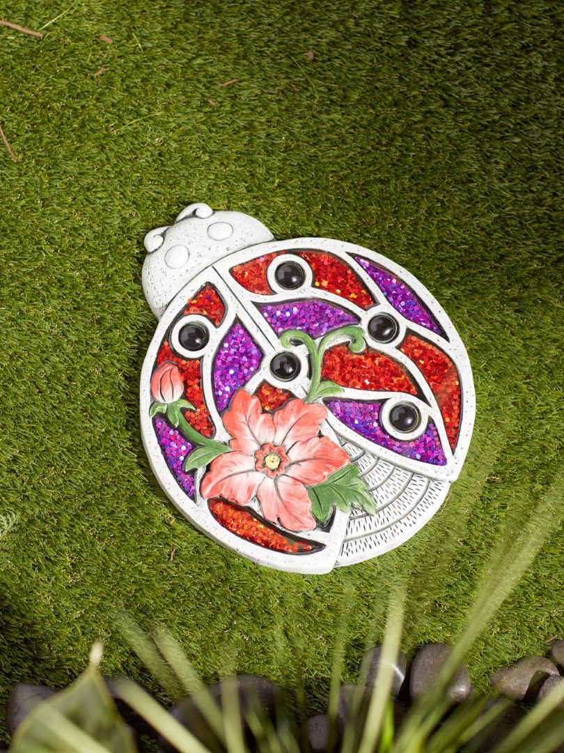 Bejeweled Ladybug Stepping Stone 