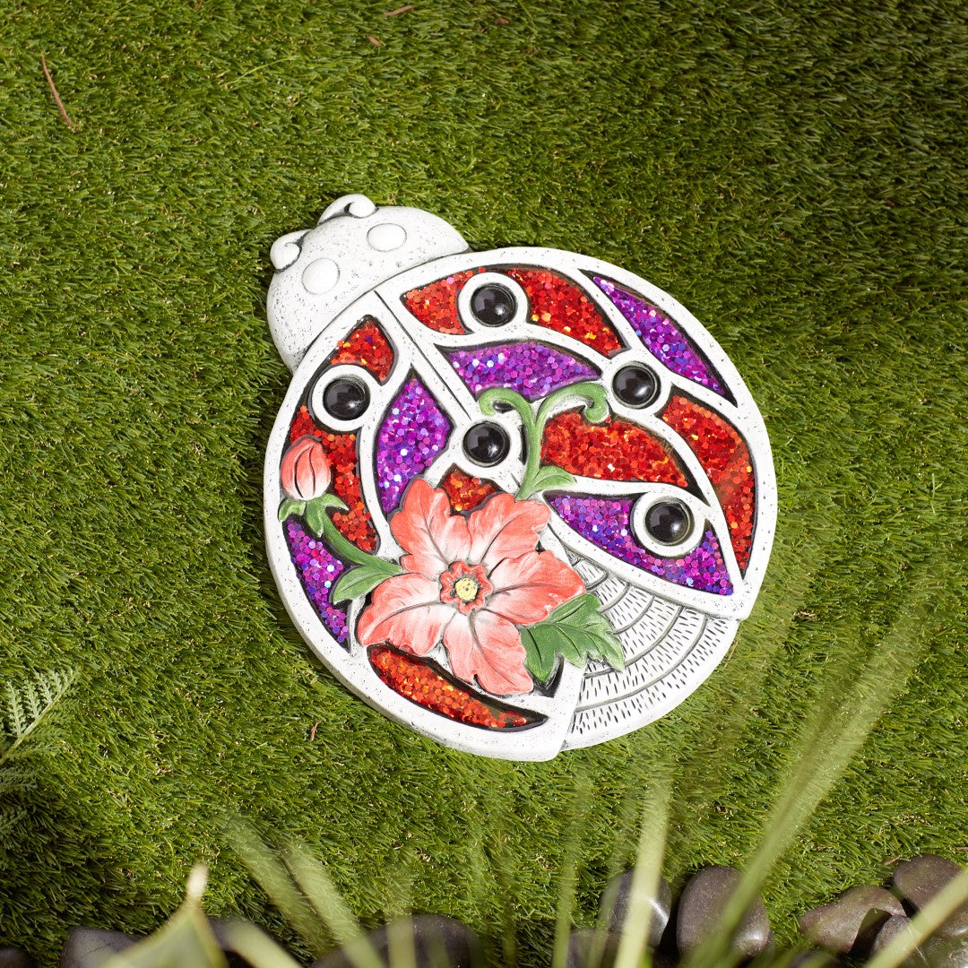 Bejeweled Ladybug Stepping Stone 