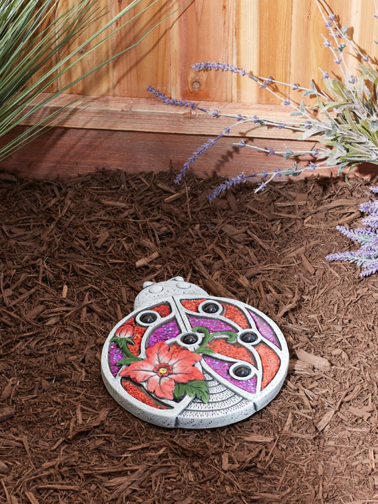 Bejeweled Ladybug Stepping Stone 