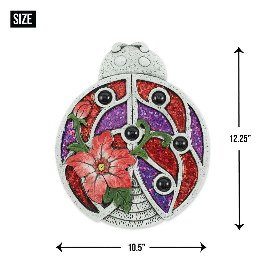 Bejeweled Ladybug Stepping Stone 