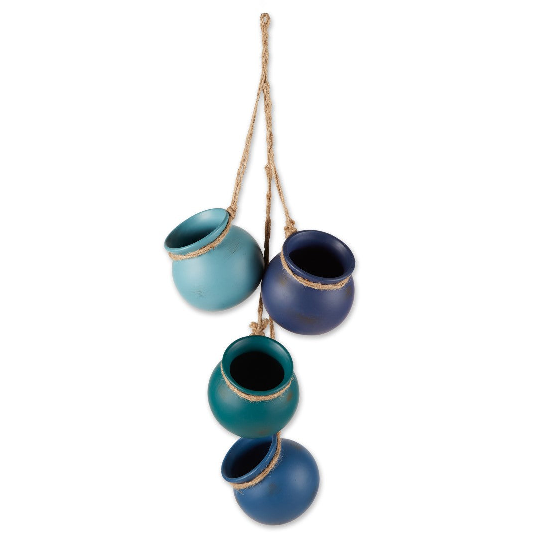 Blue Tones Dangling Mini Pots 