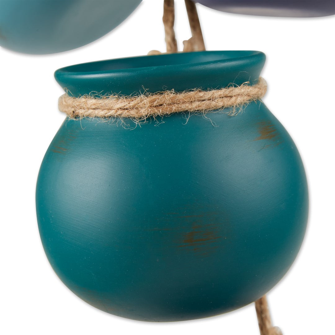 Blue Tones Dangling Mini Pots 