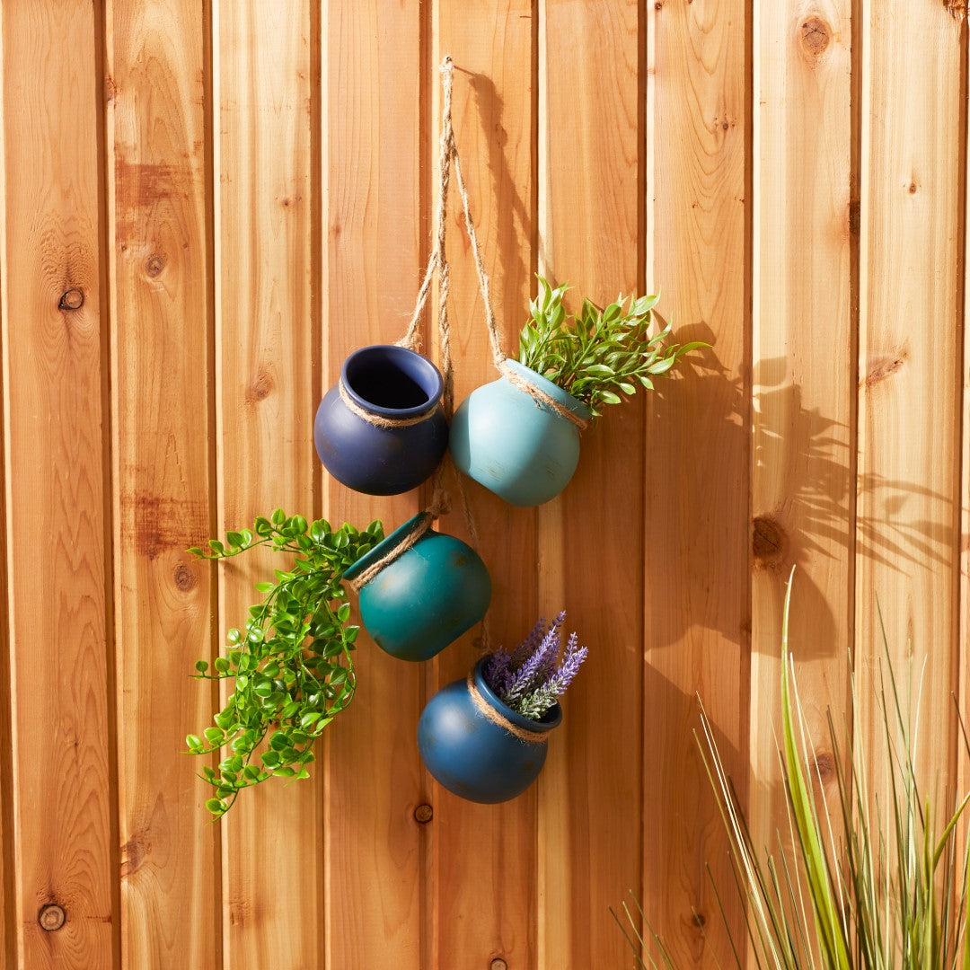 Blue Tones Dangling Mini Pots 