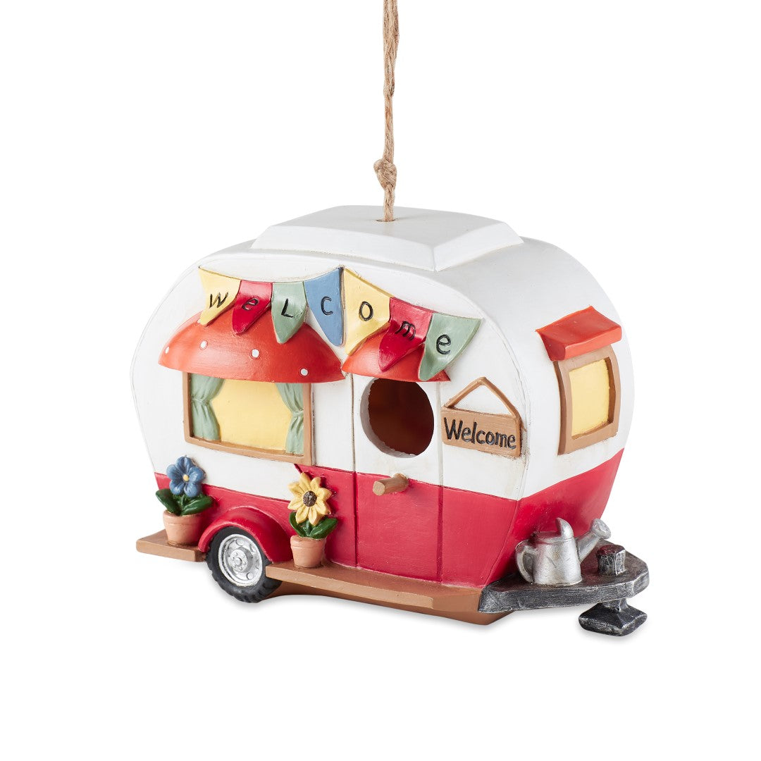 Red And White Camper Birdhouse 