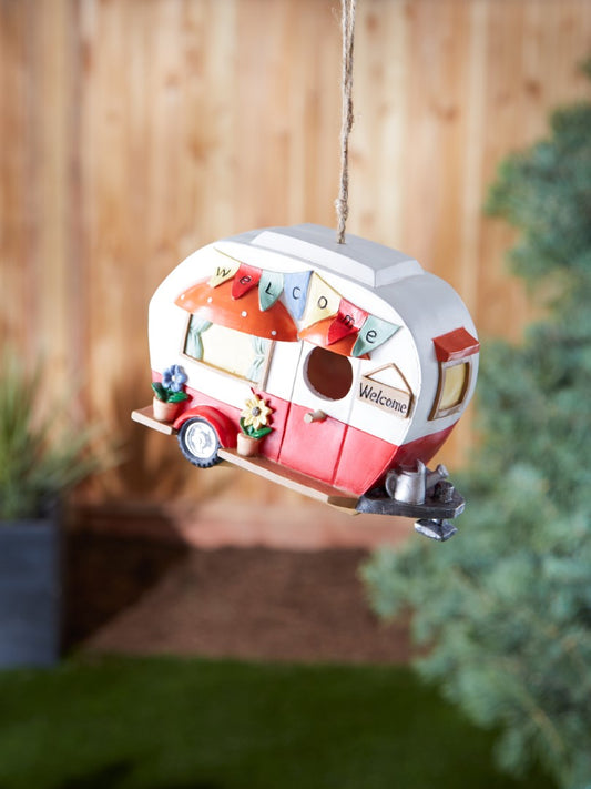 Red And White Camper Birdhouse 