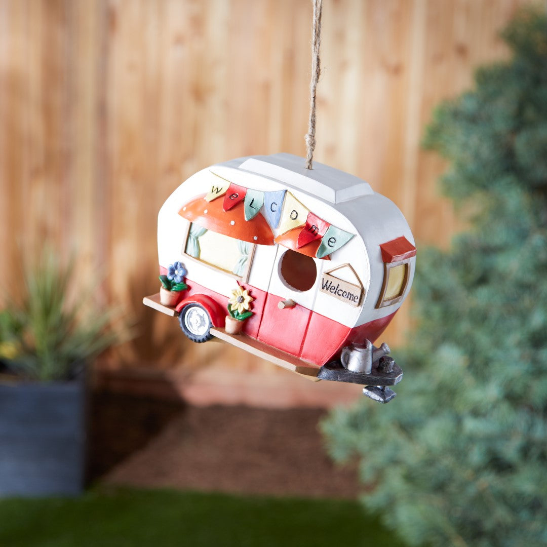 Red And White Camper Birdhouse 