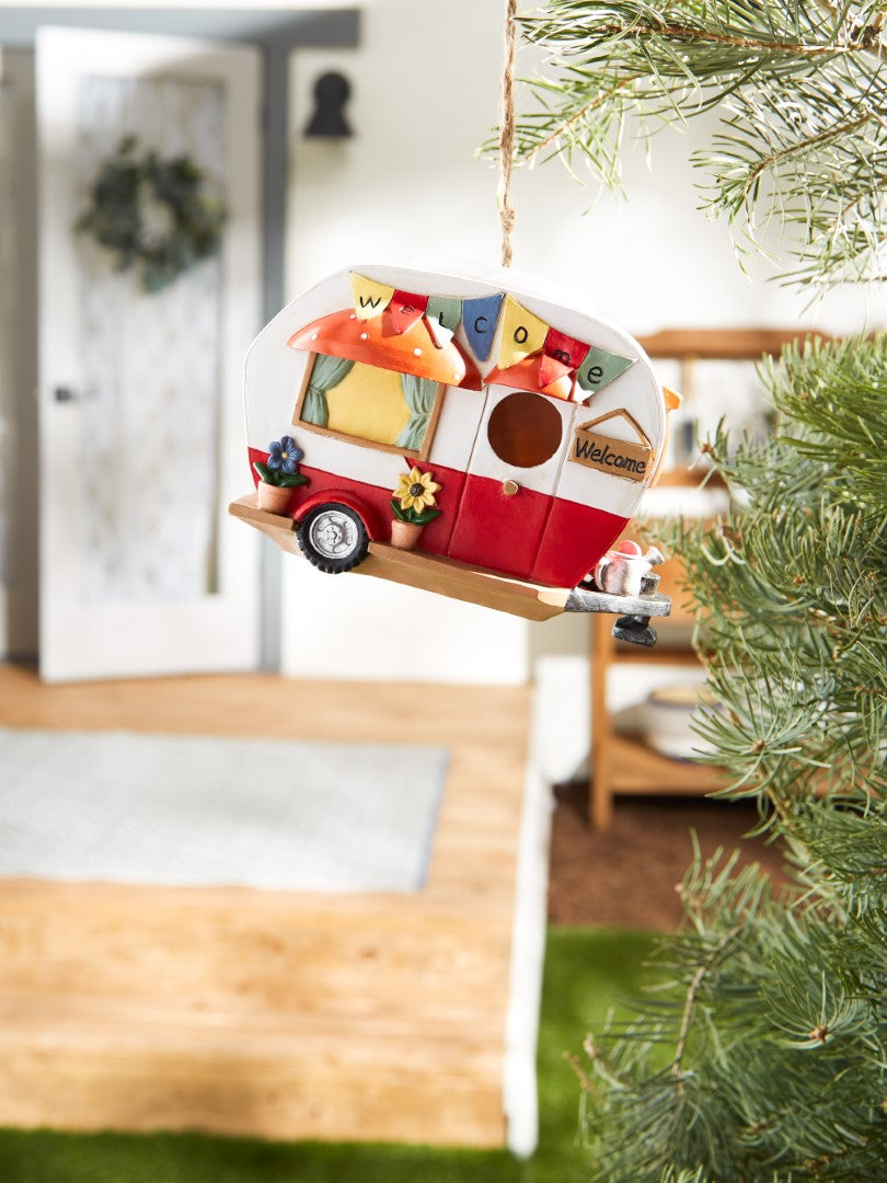 Red And White Camper Birdhouse 