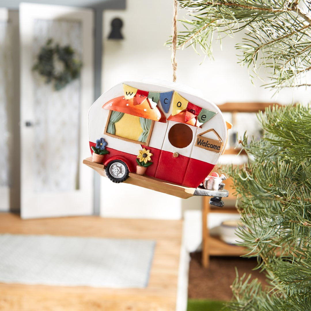 Red And White Camper Birdhouse 