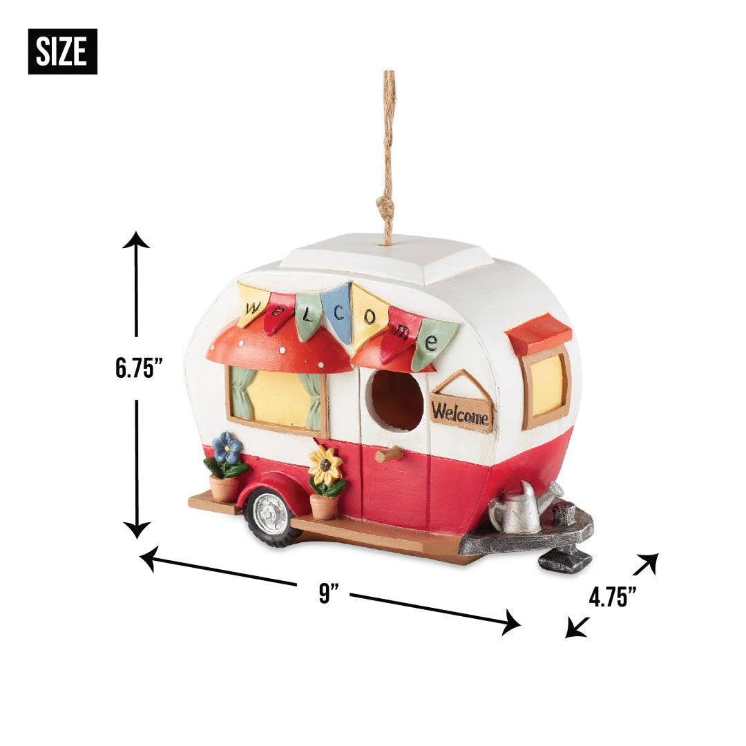 Red And White Camper Birdhouse 