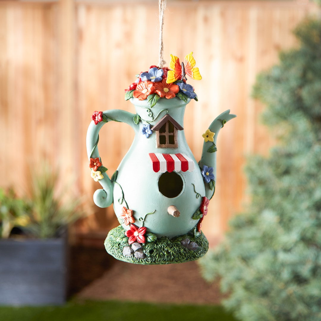 Tall Teapot Birdhouse 