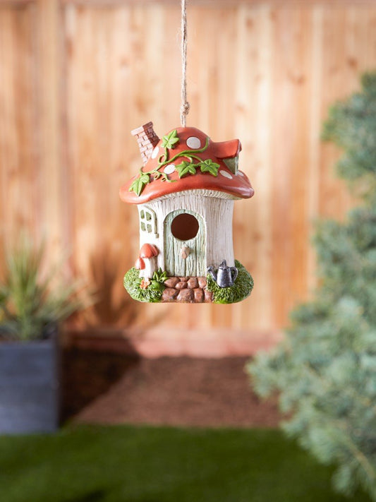 Mushroom Cottage Birdhouse 