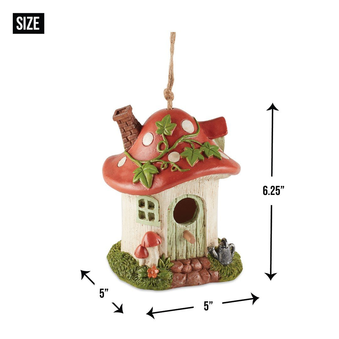 Mushroom Cottage Birdhouse 