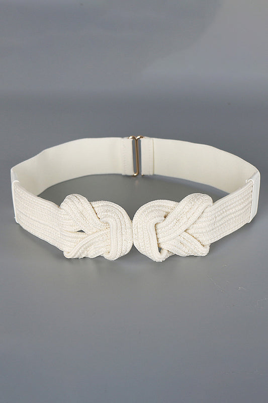 PU Leather Wide Elastic Belt