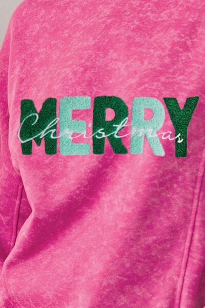 MERRY CHRISTMAS Round Neck Long Sleeve Sweatshirt