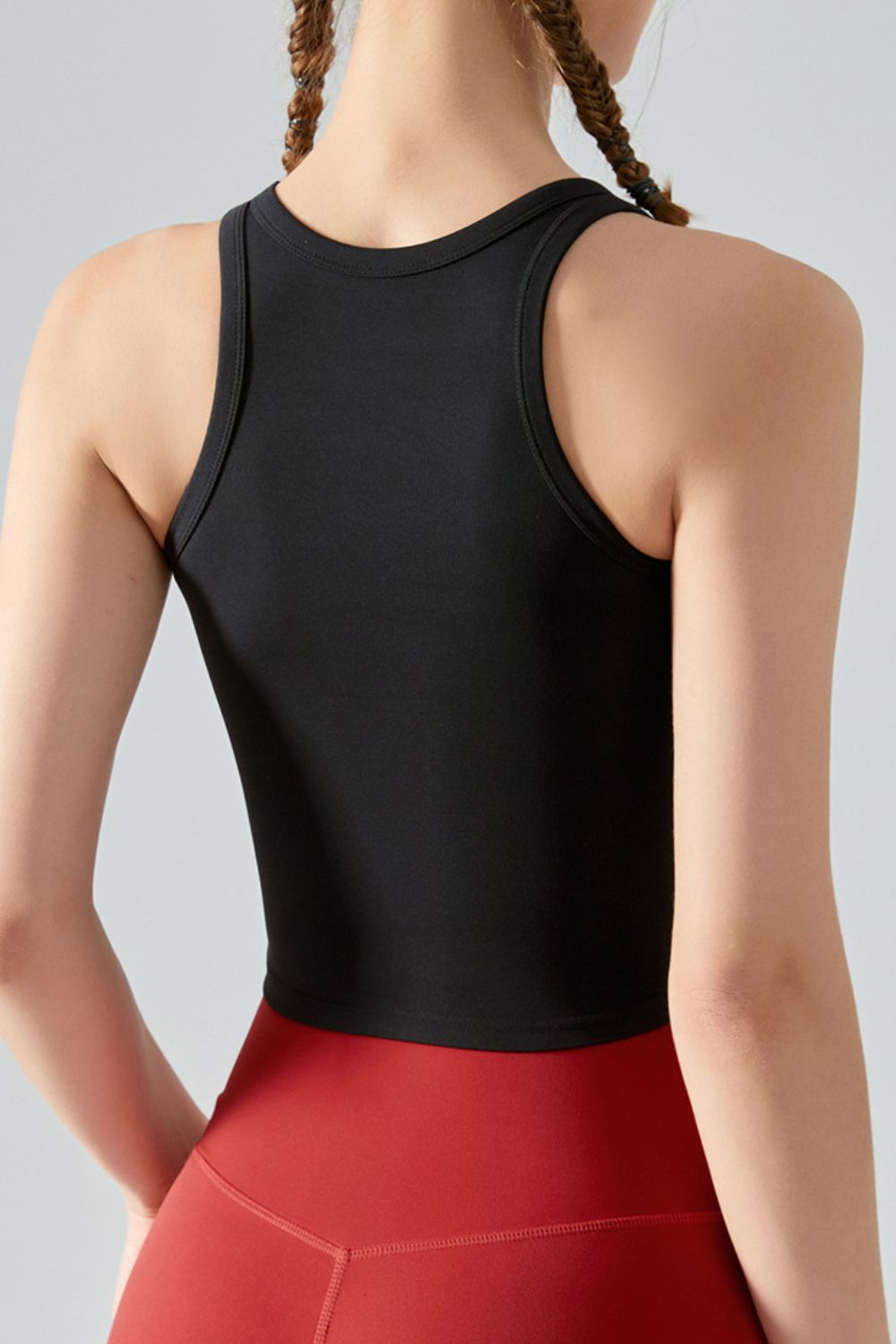 Two-Tone Round Neck Sports Tank