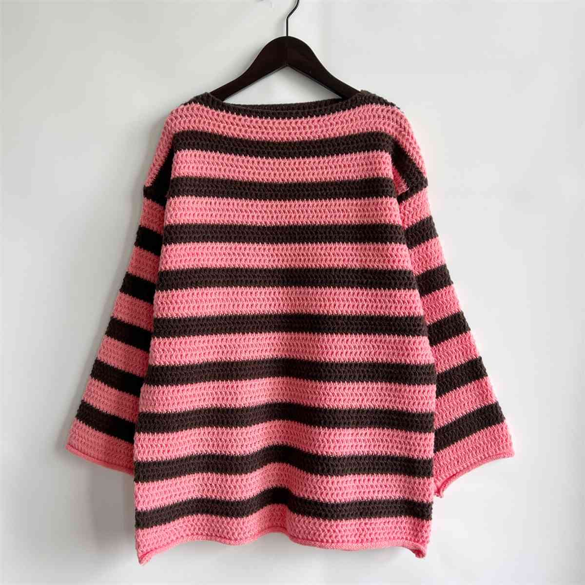 Striped Round Neck Long Sleeve Sweater