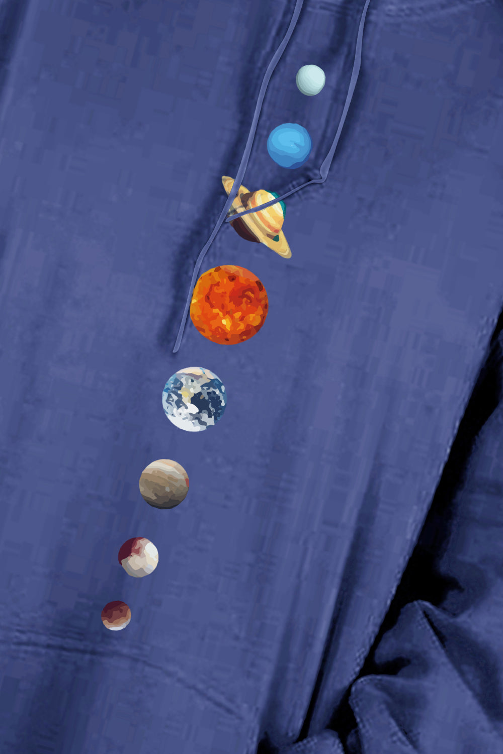 Simply Love Full Size Dropped Shoulder Solar System Graphic Hoodie