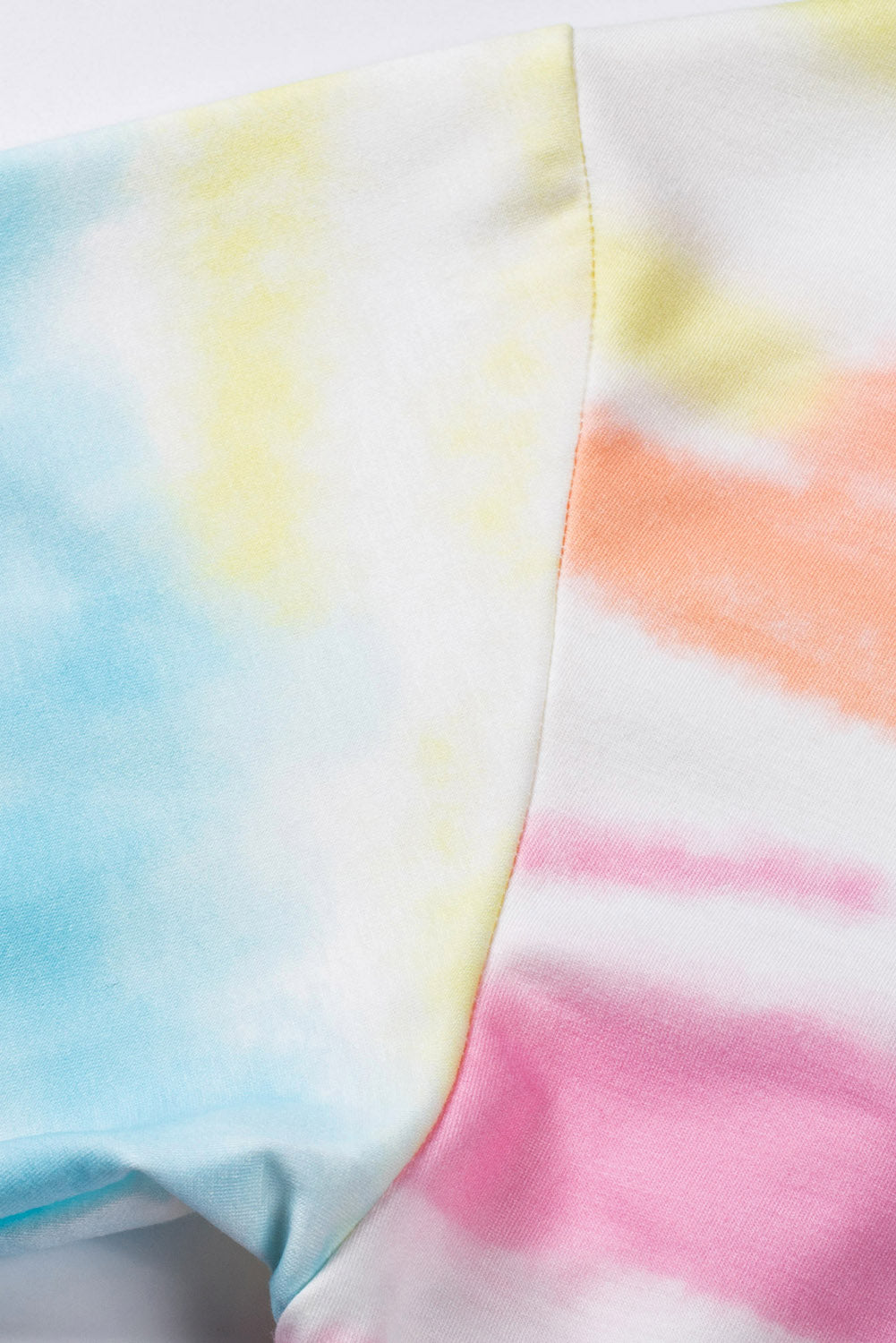 Tie-Dye Boat Neck Batwing Sleeve Tee